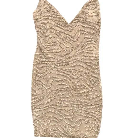 Retrofete Gold Mini Dress - Picture 4 of 4